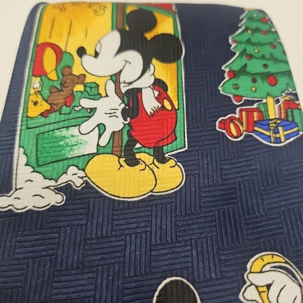 Disney Mickey Unlimited Navy Blue Christmas Mickey Mouse Neck Tie - Picture 11 of 12